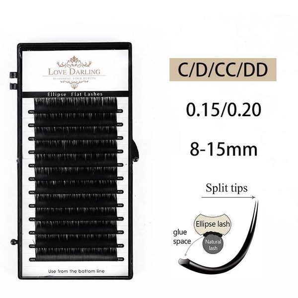 

love darling ellipse flat false eyelashes extension mink cilia faux matte ellipse1