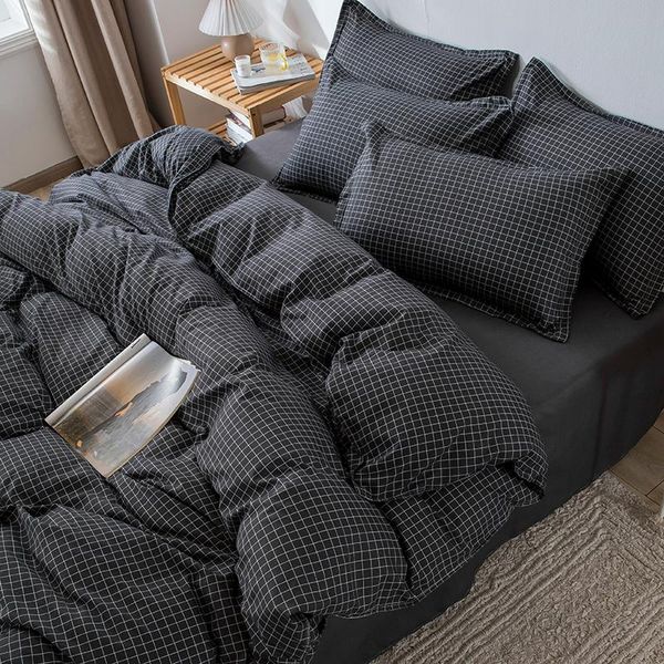 

bedding sets nordic style set double bed duvet cover bedspread on the king size linen 2 people home textile