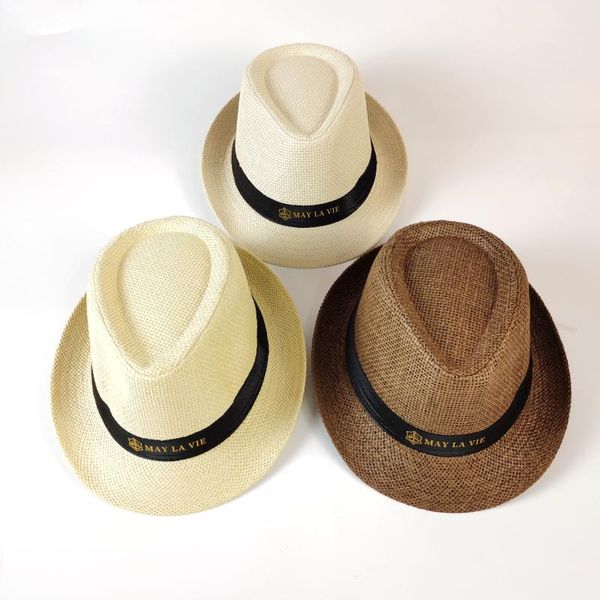 

wide brim hats wholesale customized ribbon gentlemanly men straw fedora, Blue;gray