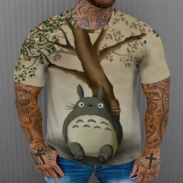 

men's t-shirts summer interesting my neighbor totoro 3d printing boys & girls t-shirtround neck cute cartoon t-shirt kids clothing, White;black