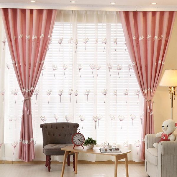 

curtain & drapes modern simple dandelion embroidery shading light luxury custom home decoration window curtains for living dining room bedro