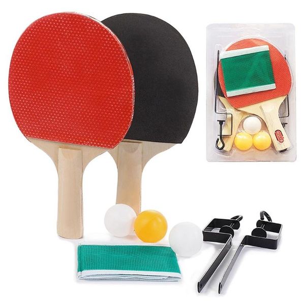 

table tennis balls portable retractable pong post net rack paddles quality rackets set training