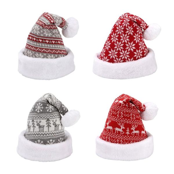 

beanies simple santa hat knitting christmas woolen gift for couples daily wear