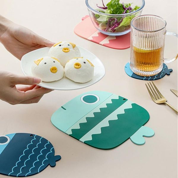 

mats & pads cartoon placemat heat resistant non-slip coffee mug cup coasters bowl for dining table kitchen decor supplies