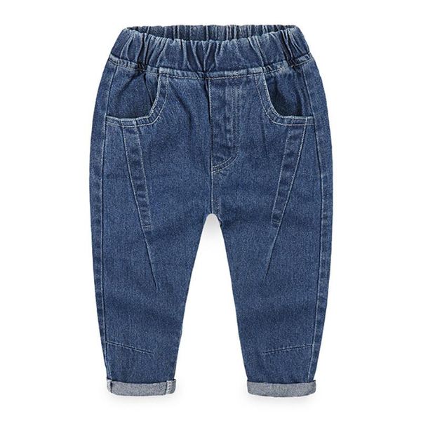 

jeans kids boys girls baby clothes classic pants children denim clothing boy casual bowboy long trousers 2-6y, Blue