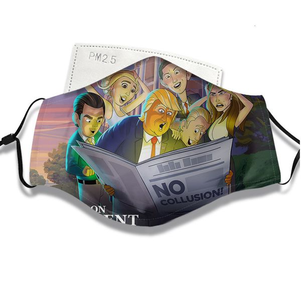 

mask u.s. president trump cartoon 3d printing washable multi-layer mouth for haze and dust prevention