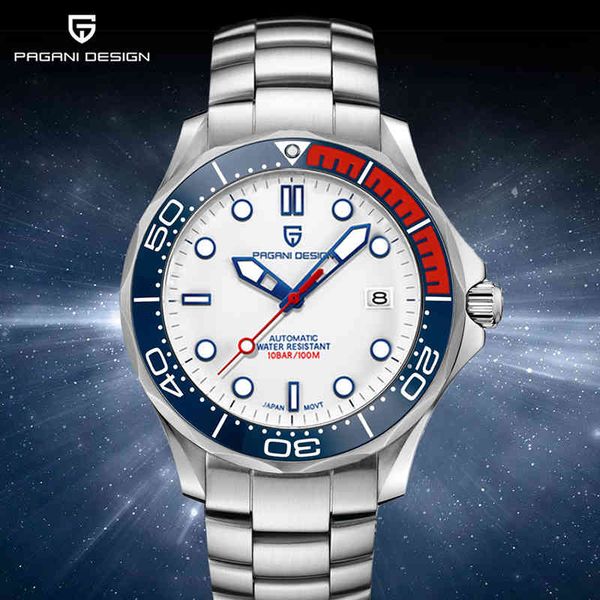 

pagani design brand 2020 men automatic watch fashion 007 men mechanical watches curved sapphire mirror waterproof clock nh35