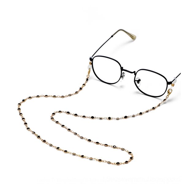 

lstw accessories fashion simple black crystal glassescrystal chain hanging neck prevent eye chains rope glasses accessories