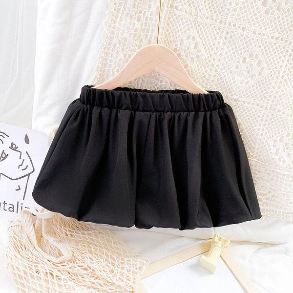 

shorts girls casual summer korean fashion kids baby solid color pants elastic waist children outwear loose trousers 2-6t, Black
