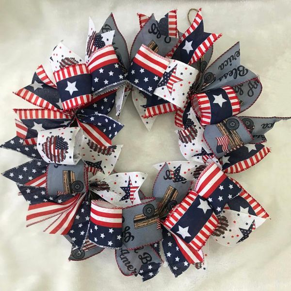 

decorative flowers & wreaths independence day wreath porch decoration front door outdoor the letter creative hanging round garlands