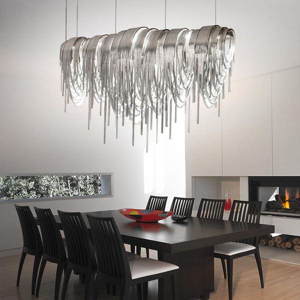 

chandeliers modern chandelier aluminum tassel lighting fixtures large led gold/silver/black dinning room decorative light