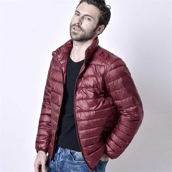 Winter Männer Ultraleichte Jacke Weiße Ente Daunenjacke Männer Daunenjacken Im Freien Winter Männlich Casual Daunenjacke Mantel 211129