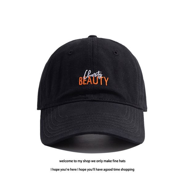 

hat female winter usa thin curved brim soft casual couple outdoor sunshade baseball cap male, Black;white