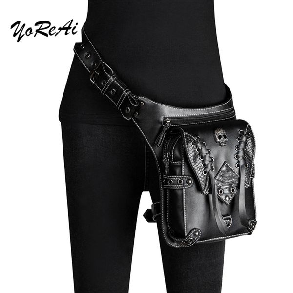 

vintage steampunk moto bag steam punk retro rock gothic biker shoulder waist s packs victorian women men drop leg 211026