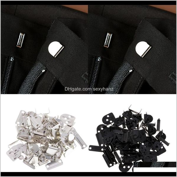 

notions tools apparel drop delivery 2021 40 sets metal hook and eye closures fastener for trouser jeans dress sewing nglak, Black