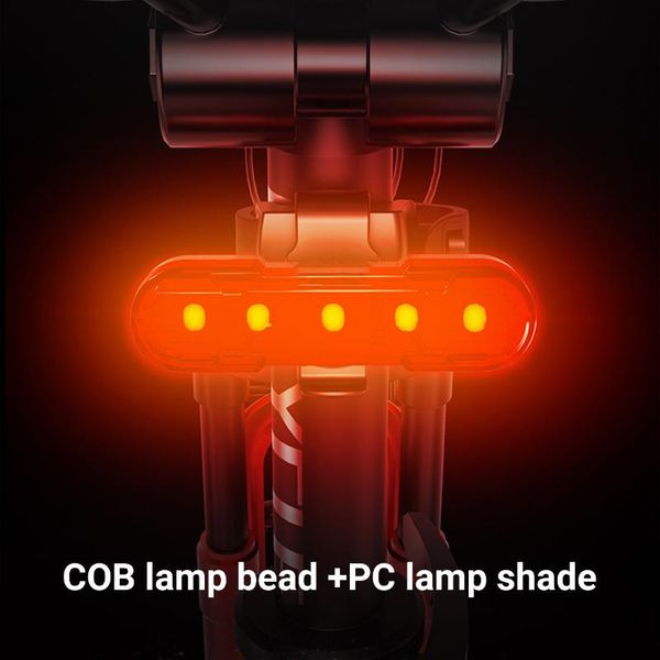 

bicycle lights usb charging led warning night bike rear light mountain equipment