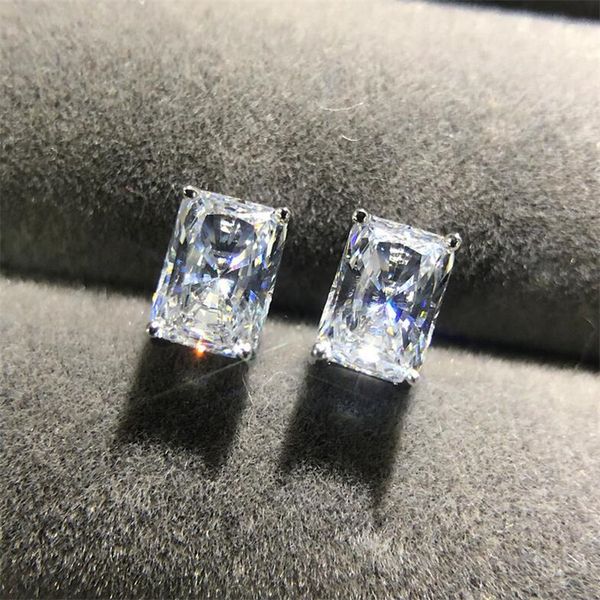 

choucong brand stunning handamde luxury jewelry solitaire 925 sterling silver princess cut multi color 5a zircon cz diamond gemstones women, Golden;silver