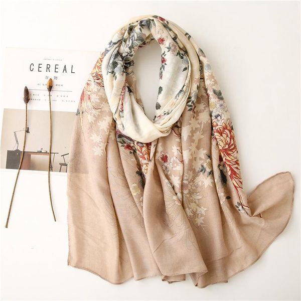 

scarves fashion autumn women viscose scarf luxury floral fringe beach hijab shawls and wrap female foulard echarpe muslim 180*90cm, Blue;gray