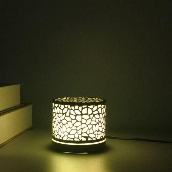 

night lights 1pc hollow-out cover humidifier usb air purifier with 7 color light atomization home car mist maker lamp