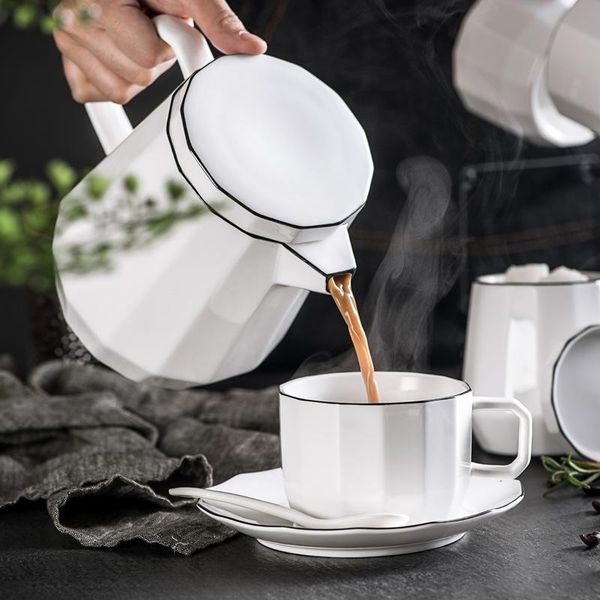 

mugs simple ceramic coffee set with large capacity teapot cup plate tea gift