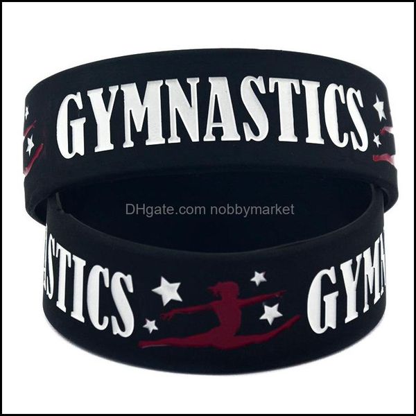 Charme Braceletes Jóias Chegadas Ginástica Sile para Mulheres Homens Carta Esportes Esportes Pulseira Bangle Moda Presente em BK Drop entrega 2021 dqn0u