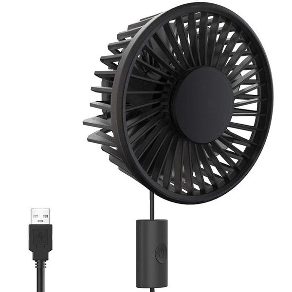 

electric fans car usb fan mini strong winds 3 speeds 360 degree rotation air circulating suitable for suvs automobiles