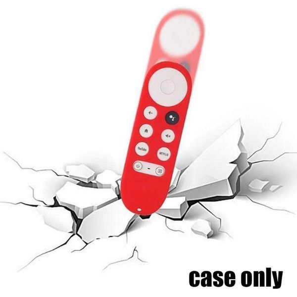 

smart home control for google tv 2021 voice remote silicone case skin shockproof cover protection protective h7b4