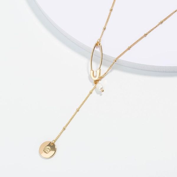 

chains for women long chain pendant necklace fashion simple clavicle summer geometric collar jewelry gift, Silver