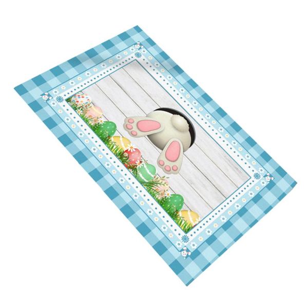 

carpets 1pc easter decorative floor mat home anti-skid carpet decor (light blue)