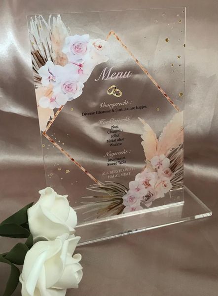

other event & party supplies acrylic pink baby shower invitation,pampas grass wedding menu,custom 10pcs invitations,party favor decorations