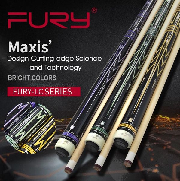 

original fury lc pool cue stick kit billiard with case 13mm tip canadian maple professional high-end cues