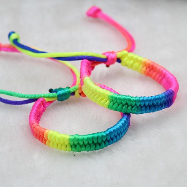 

tennis charm handmade woven rainbow rope bracelets for couple women men braided string friendship lover jewelry gift, Golden;silver