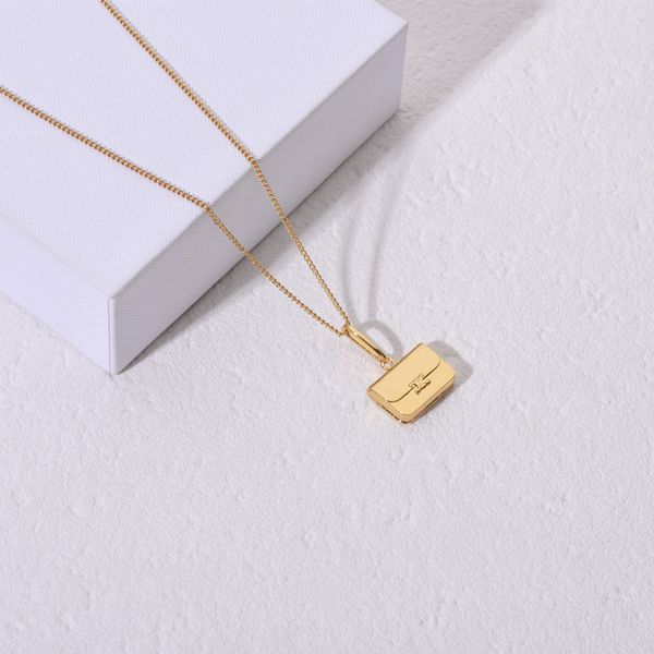 

design jewelry necklace plated gold hand pendant female arc bag necklace, Silver