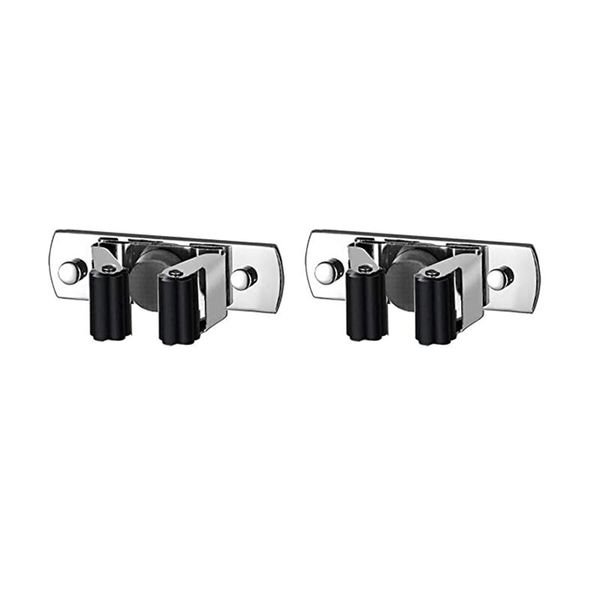 

hooks & rails 2pcs mop broom holder wall mounted hanger mount organizer self adhesive storage rack hangers