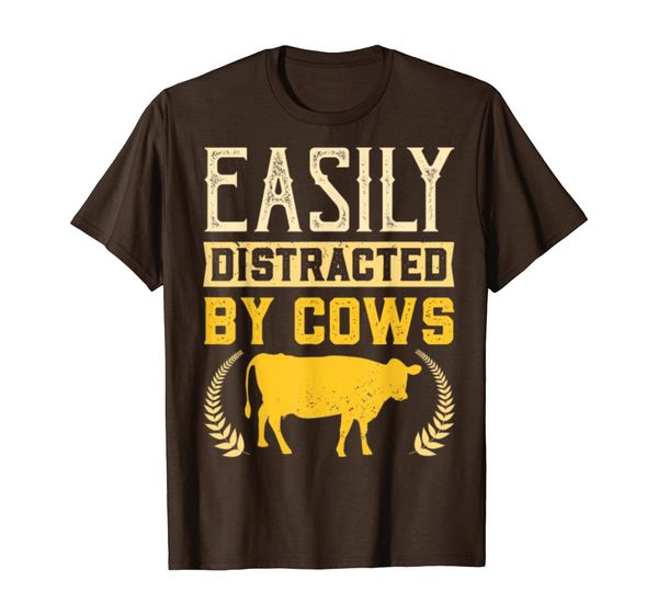 

Distraction by cows Funny gift for farmers Funny T-Shirt, Mainly pictures