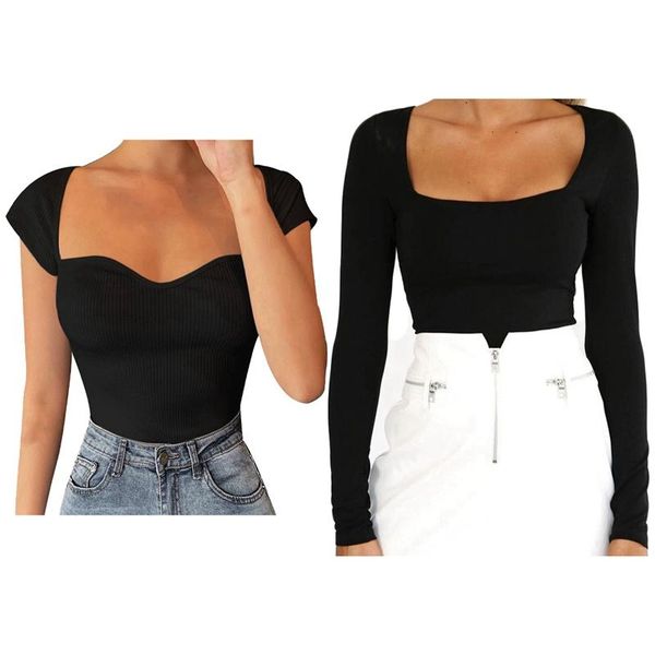 

women's t-shirt 2 pcs t-shirts casual elegant women wild black s size, White