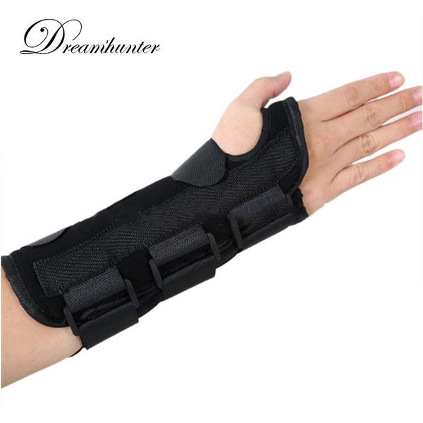 

elbow & knee pads adjustable wrist holder fracture bracing protector radial splint ortics rehabilitation band sports equipment, Black;gray