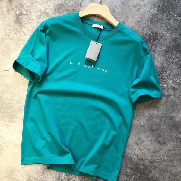 

design clothing simple letter solid color short lovers same t-shirt cotton quality half sleeve qingdao, White