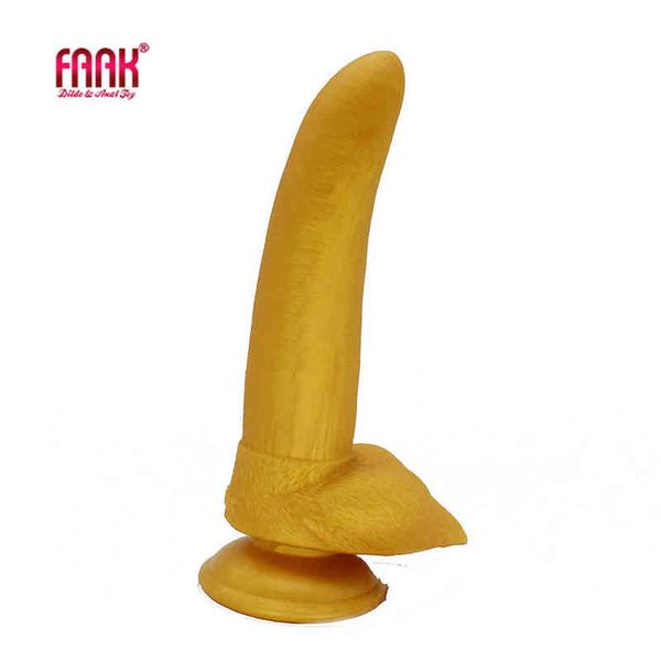 NXY DILDOS KANGAROO Золотой пенис Силиконовые оленьи дилдо с присосными чашками секс игрушки для женщин женский мастурбатор гей лесбиянок для взрослых 1204