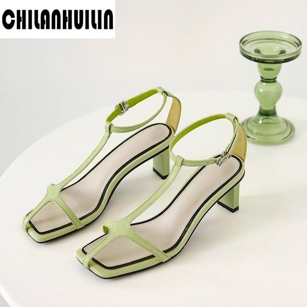 

dress shoes 2021 summer women sandals open toe gladiator fashion party high heels t-strap buckle ladies beach, Black