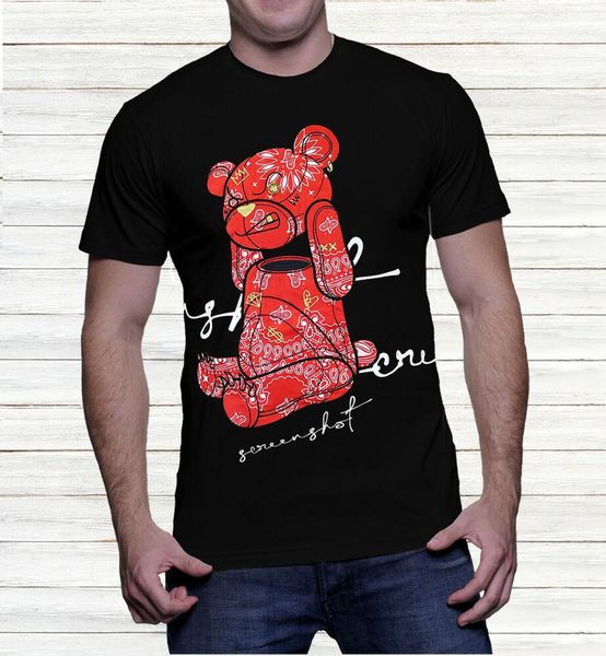

hipster hip-hop teddy bear t-shirt, White;black