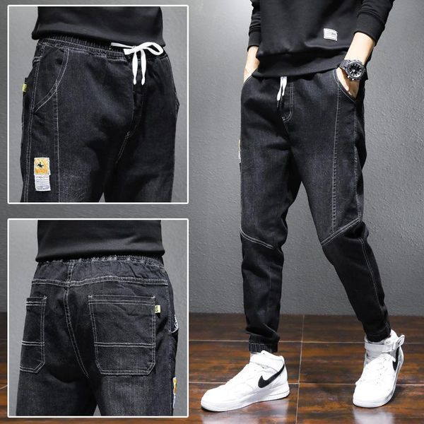 

men's jeans loose fitting 2021 summer and autumn fashion brand casual overalls, Blue