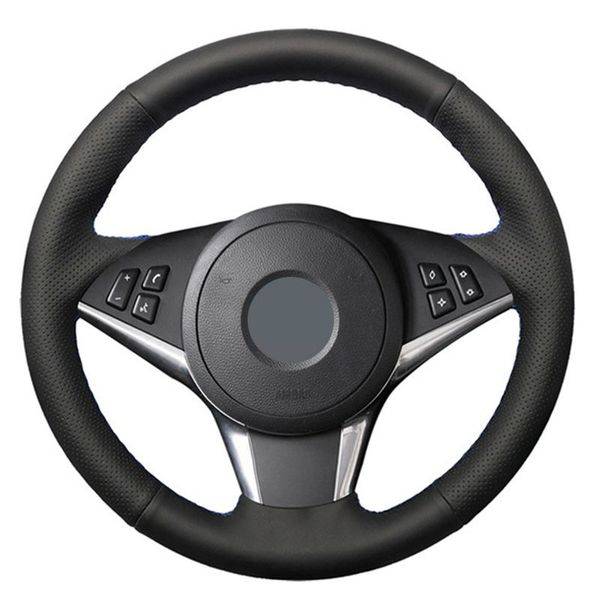 

diy black soft suede & leather car steering wheel cover for bmw e61 e63 e64 630i 645ci 650i e60 530d 545i 550i 2004-2009