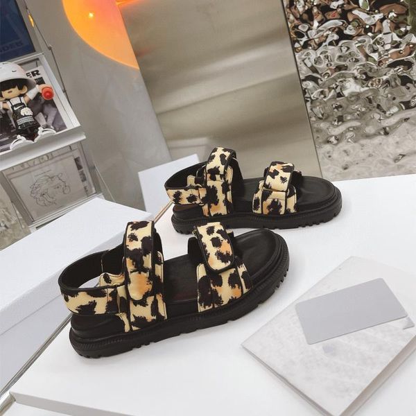 

sandals leather chunky roman sandal 2021 women's summer black versatile web celebrity flat fashion genuine