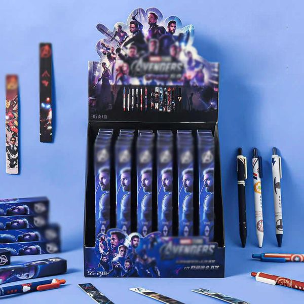 

gel pens 36 pcs/lot hero series blind box press pen cute 0.5mm neutral for writing office school supplies stationery gift