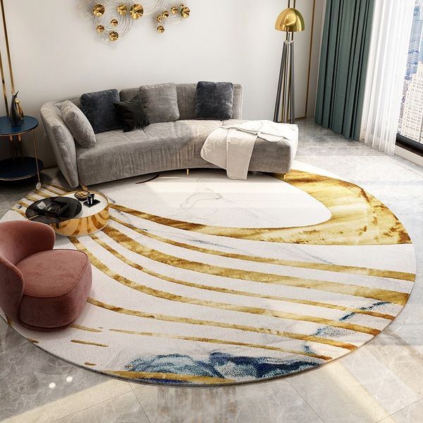 

light luxury round carpet living room home thick rugs for bedroom sofa coffee table floor mat computer chair rugs and carpets