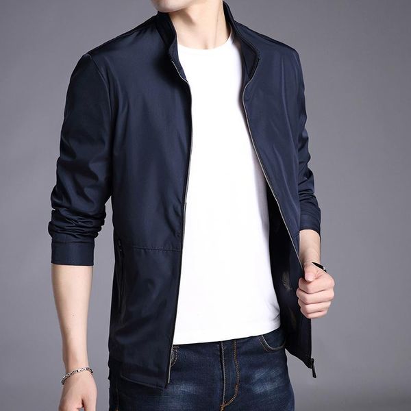 

men's jackets jacket fashion fit slim brand casual stand collar designer men zipper windbreaker autumn classic maroon coats clothes, Black;brown