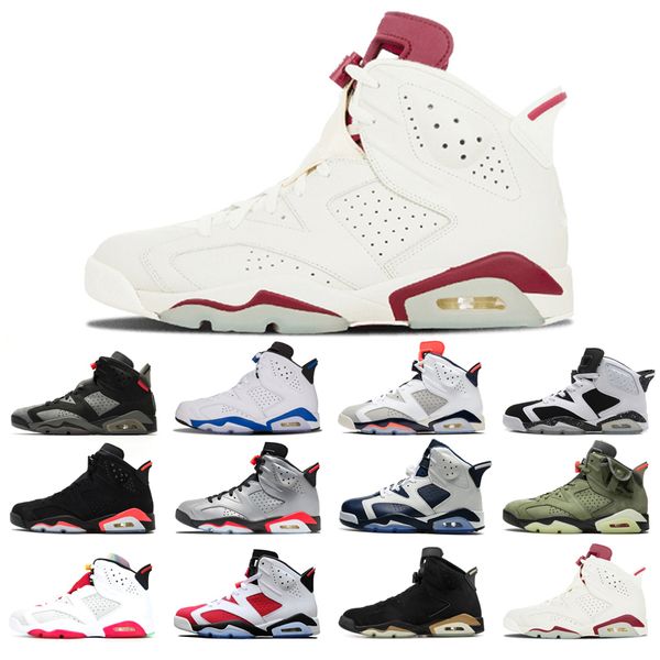 

2021 original basketball shoes 6s for man woman alternate angry bull black cat carmine hare olympic oreo sport blue tinker outdoor