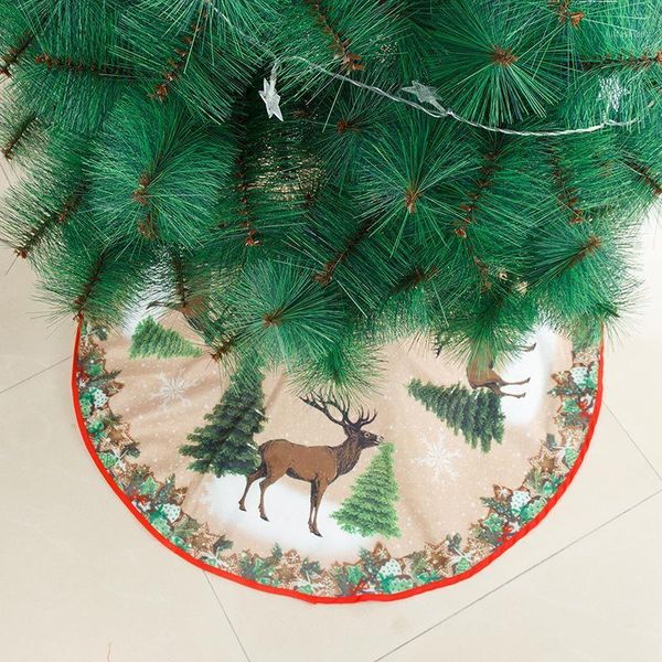 

christmas decorations tree skirt red jingle mat with tassel xmas large for party sub s