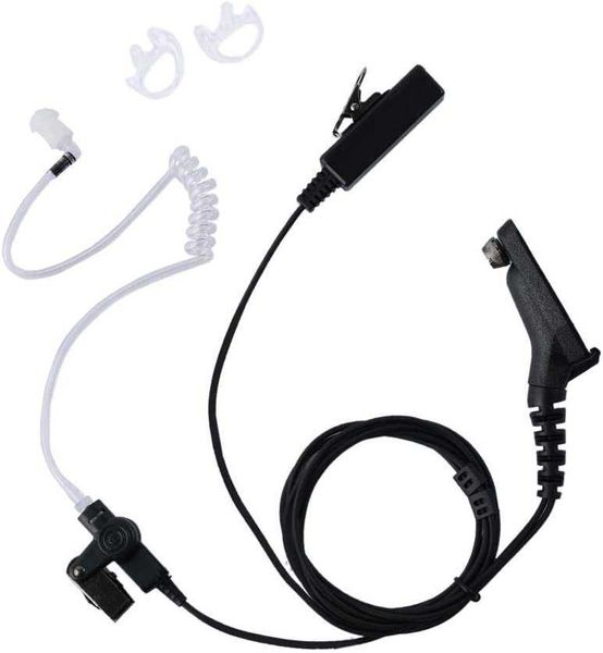 XPR 7550 7550e Auricolare Caroo Kit di sorveglianza a 2 fili Auricolare con una coppia di auricolari medi per Motorola Radio bidirezionale XPR6550 APX6000 APX4000